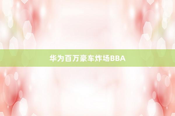 华为百万豪车炸场BBA