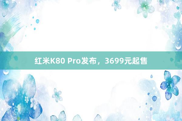 红米K80 Pro发布，3699元起售