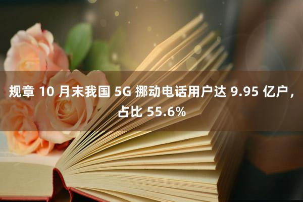 规章 10 月末我国 5G 挪动电话用户达 9.95 亿户，占比 55.6%