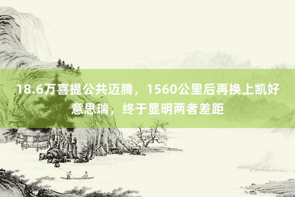 18.6万喜提公共迈腾，1560公里后再换上凯好意思瑞，终于显明两者差距