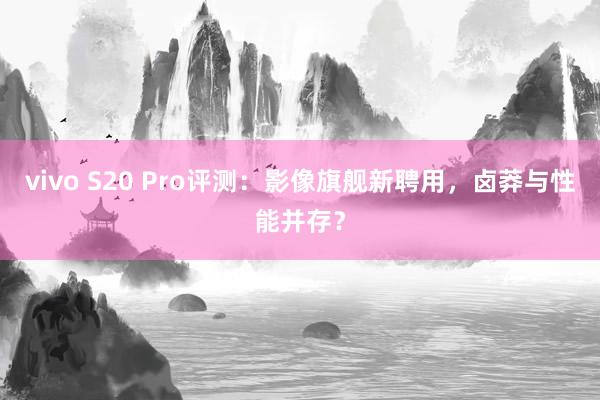 vivo S20 Pro评测：影像旗舰新聘用，卤莽与性能并存？