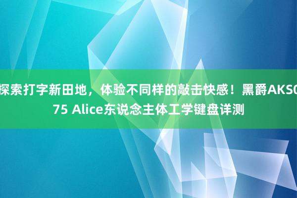 探索打字新田地，体验不同样的敲击快感！黑爵AKS075 Alice东说念主体工学键盘详测