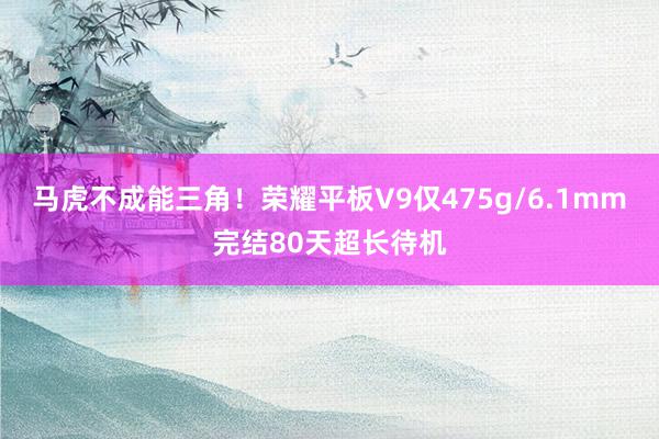 马虎不成能三角！荣耀平板V9仅475g/6.1mm完结80天超长待机