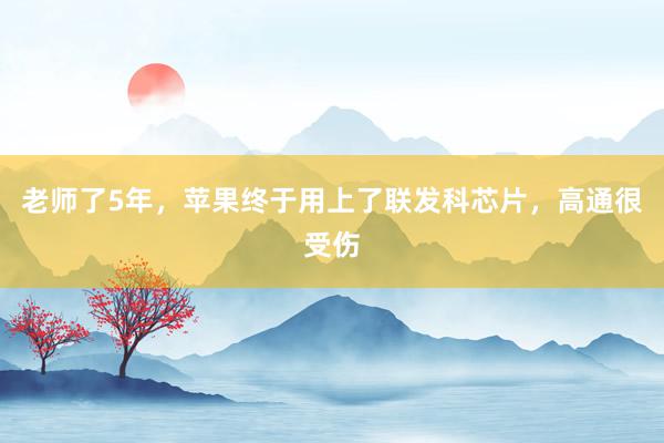 老师了5年，苹果终于用上了联发科芯片，高通很受伤