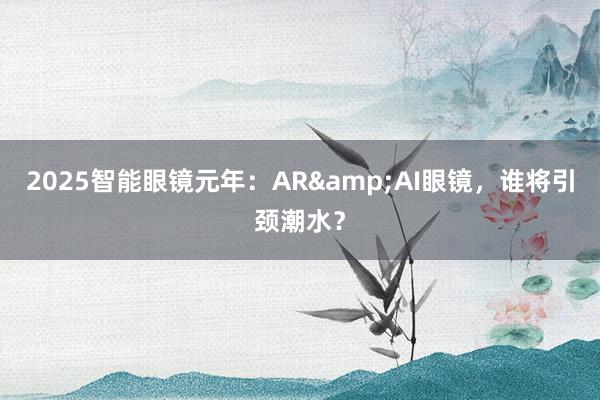 2025智能眼镜元年：AR&AI眼镜，谁将引颈潮水？