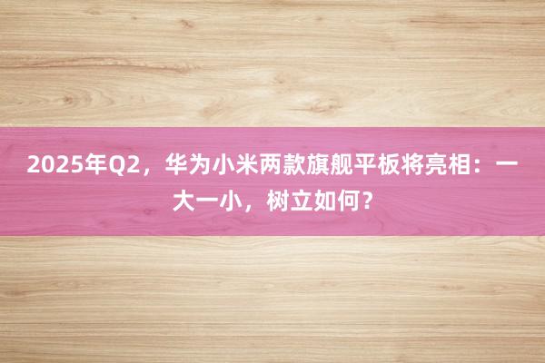 2025年Q2，华为小米两款旗舰平板将亮相：一大一小，树立如何？