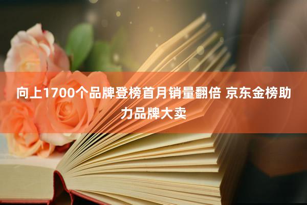 向上1700个品牌登榜首月销量翻倍 京东金榜助力品牌大卖