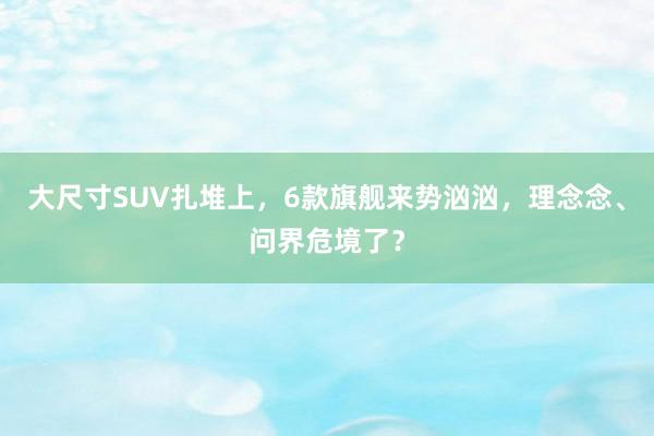 大尺寸SUV扎堆上，6款旗舰来势汹汹，理念念、问界危境了？