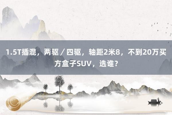 1.5T插混，两驱／四驱，轴距2米8，不到20万买方盒子SUV，选谁？