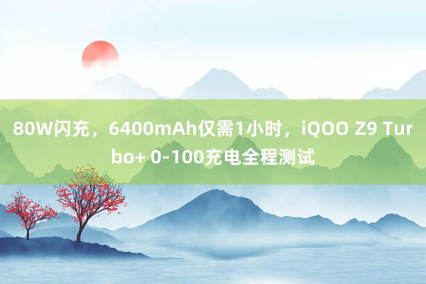 80W闪充，6400mAh仅需1小时，iQOO Z9 Turbo+ 0-100充电全程测试