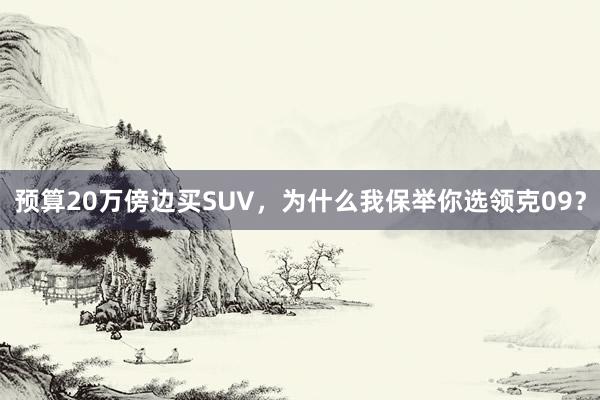 预算20万傍边买SUV，为什么我保举你选领克09？