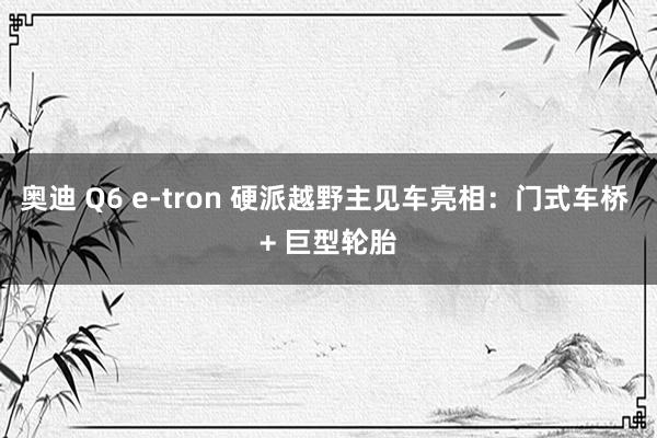 奥迪 Q6 e-tron 硬派越野主见车亮相：门式车桥 + 巨型轮胎