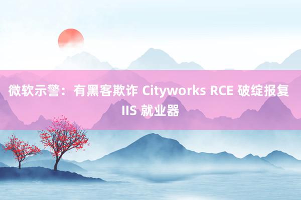 微软示警：有黑客欺诈 Cityworks RCE 破绽报复 IIS 就业器